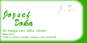 jozsef doka business card